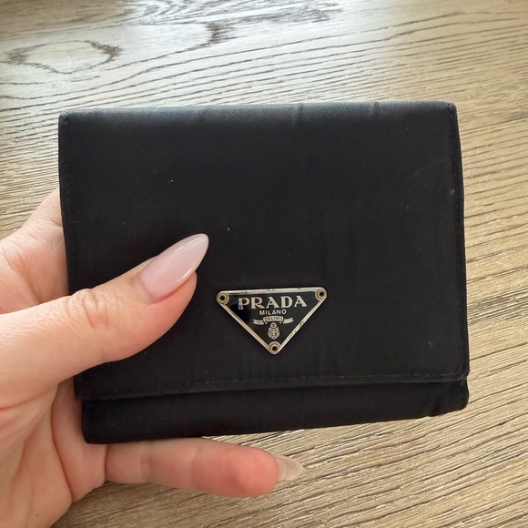 Prada Handbags - Prada Nylon Black Wallet - Authentic